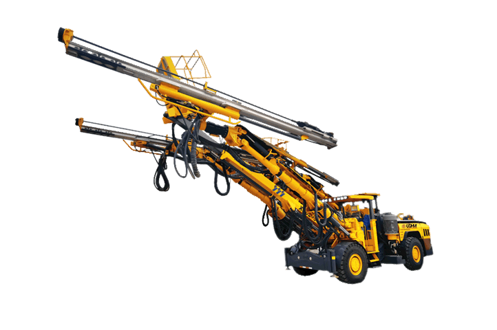 Double-boom drilling jumbo